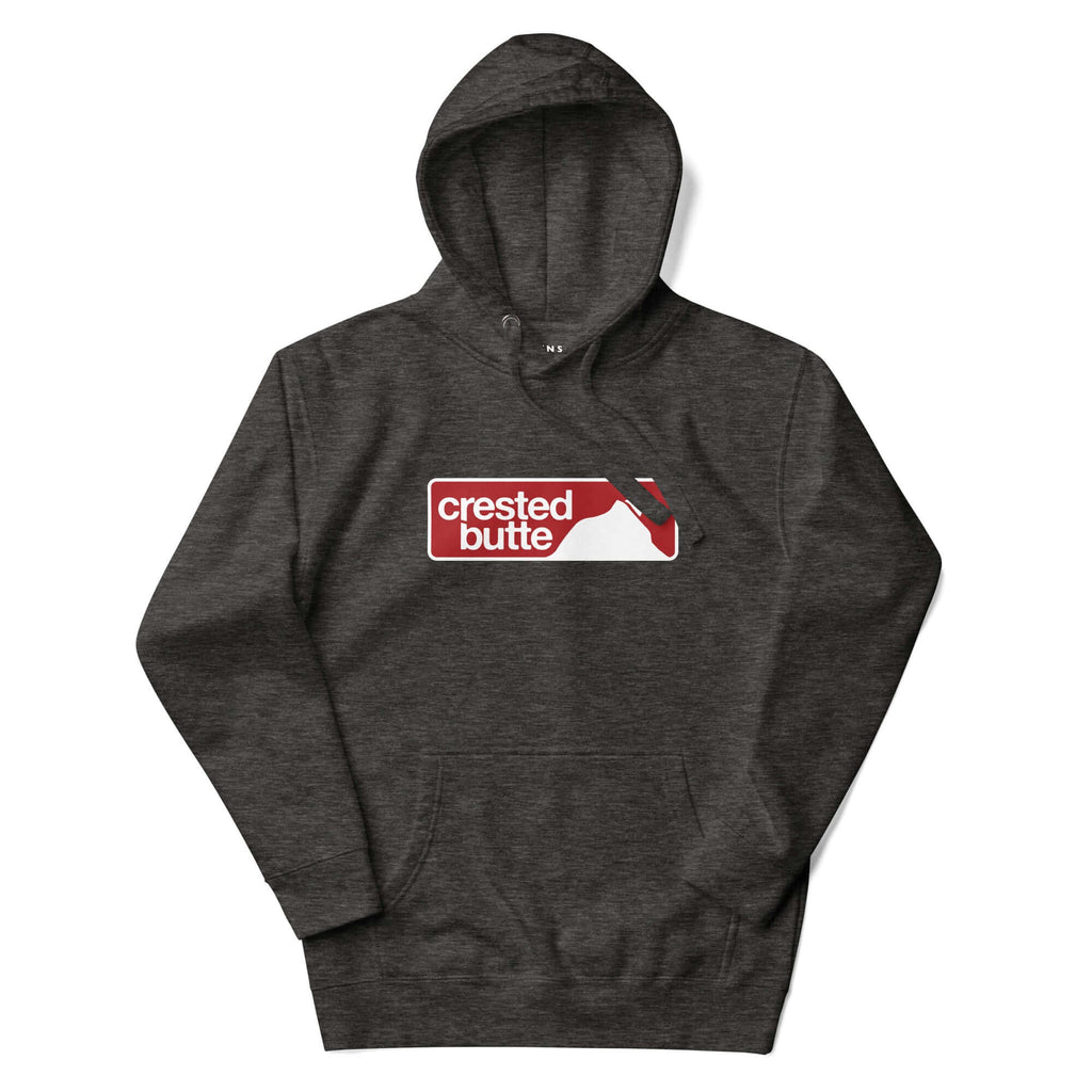 Crested Butte Hoodie by Mtns Co, featuring official licensed ski resort apparel and Trail Map Logo.