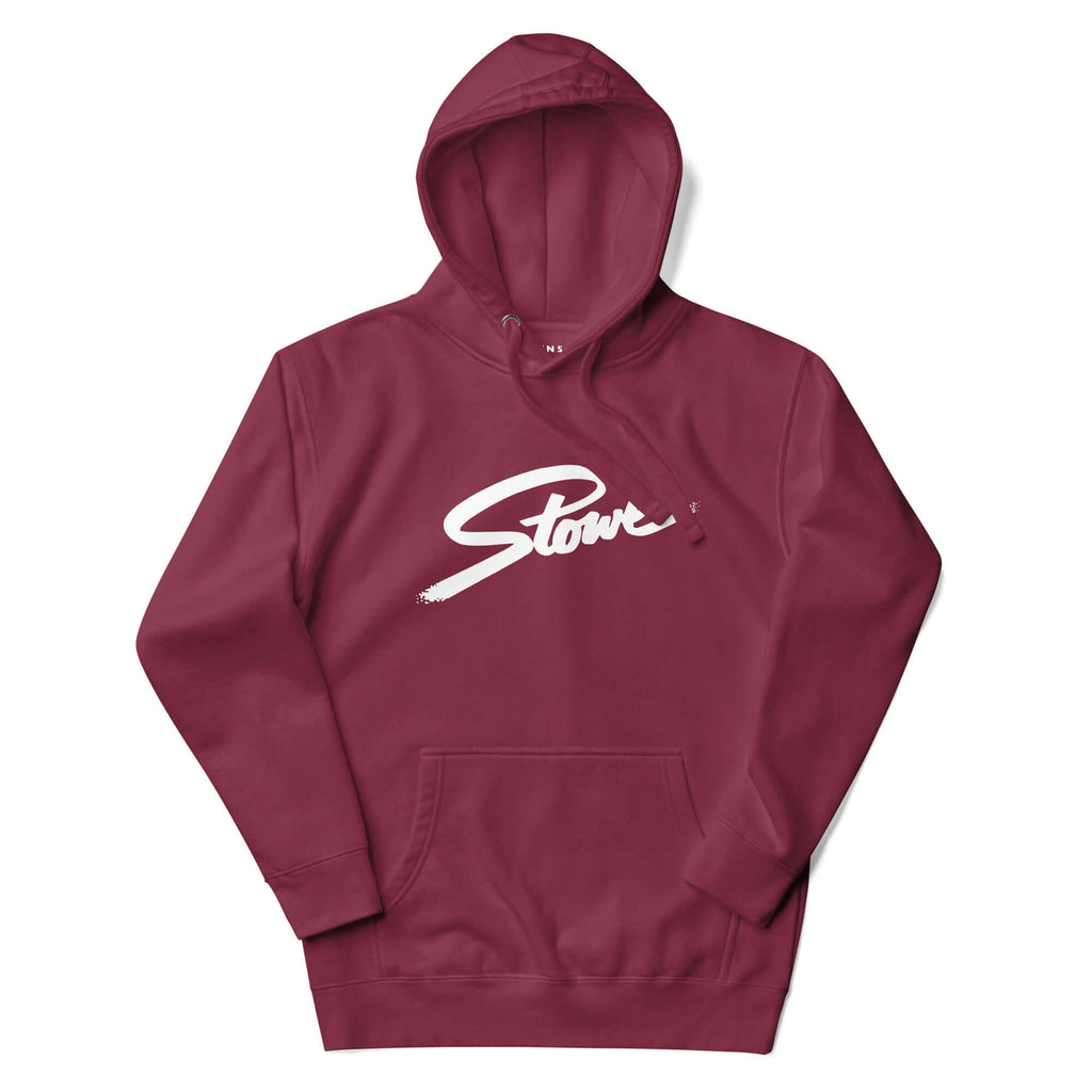 Stowe Hoodie from Mtns Co featuring official Stowe Resort logo, perfect for outdoor adventures and après-ski.