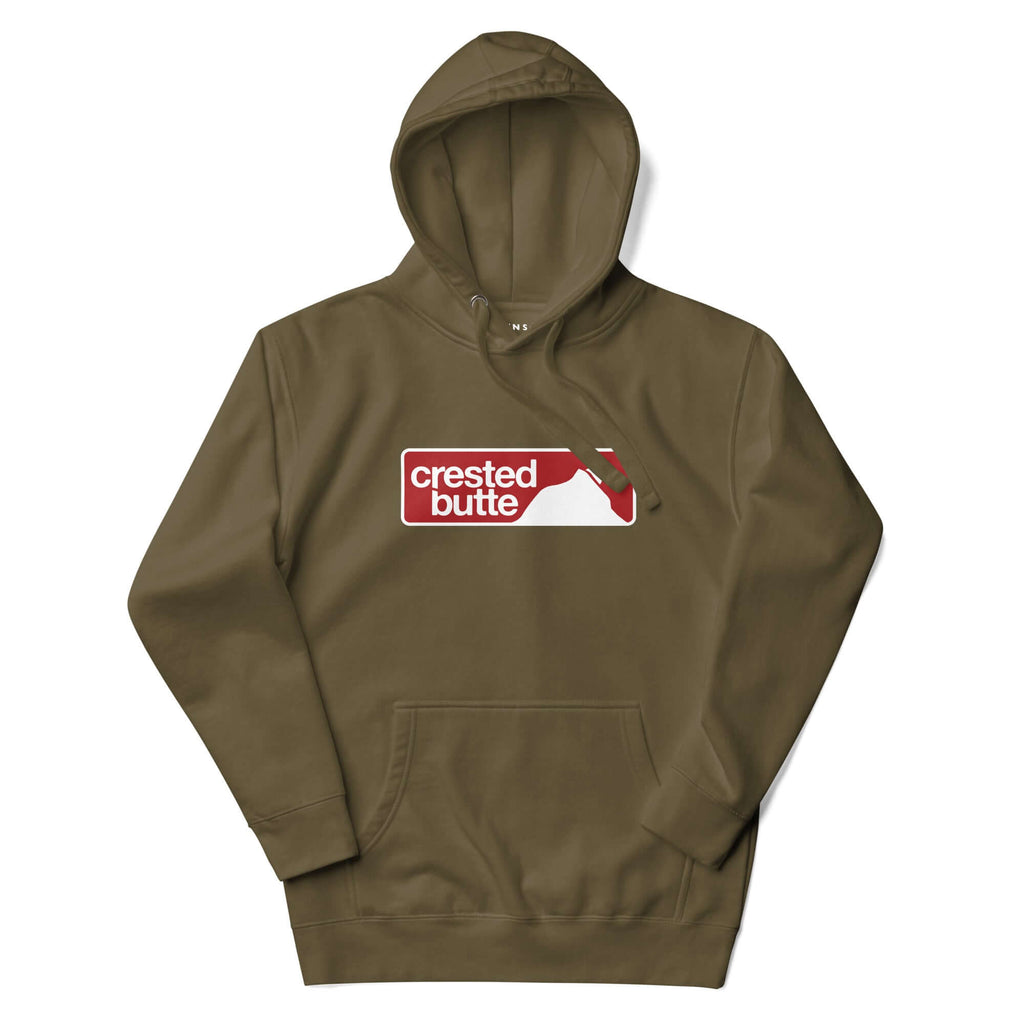 Crested Butte Hoodie from Mtns Co featuring the official Crested Butte Resort logo in a stylish and durable design.