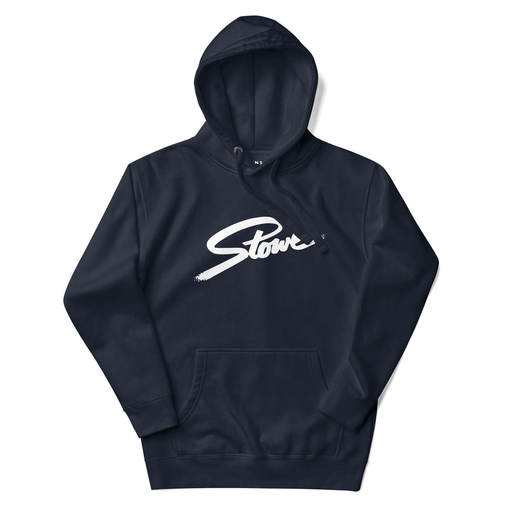 Stowe Hoodie featuring the Mtns Co logo, official licensed ski resort apparel for comfort and style.