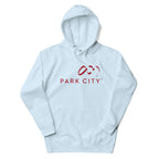 Park City Hoodie featuring Mtns Co logo, official licensed ski resort apparel, perfect for outdoor adventures.