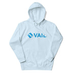 Vail Hoodie by Mtns Co featuring official Vail Resort logo, perfect for ski enthusiasts and winter adventures.