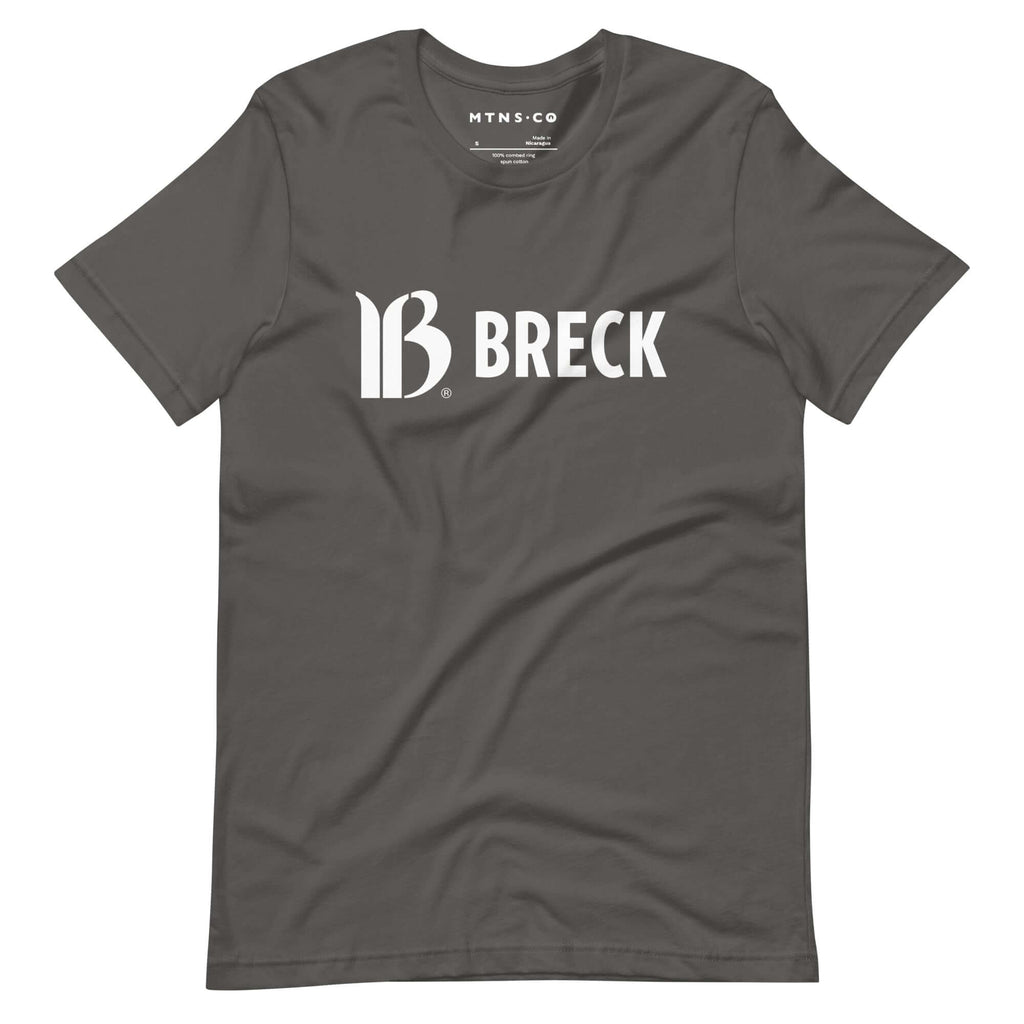 Breckenridge T-shirt featuring Mtns Co Trail Map Logo, soft fabric ideal for outdoor adventures.