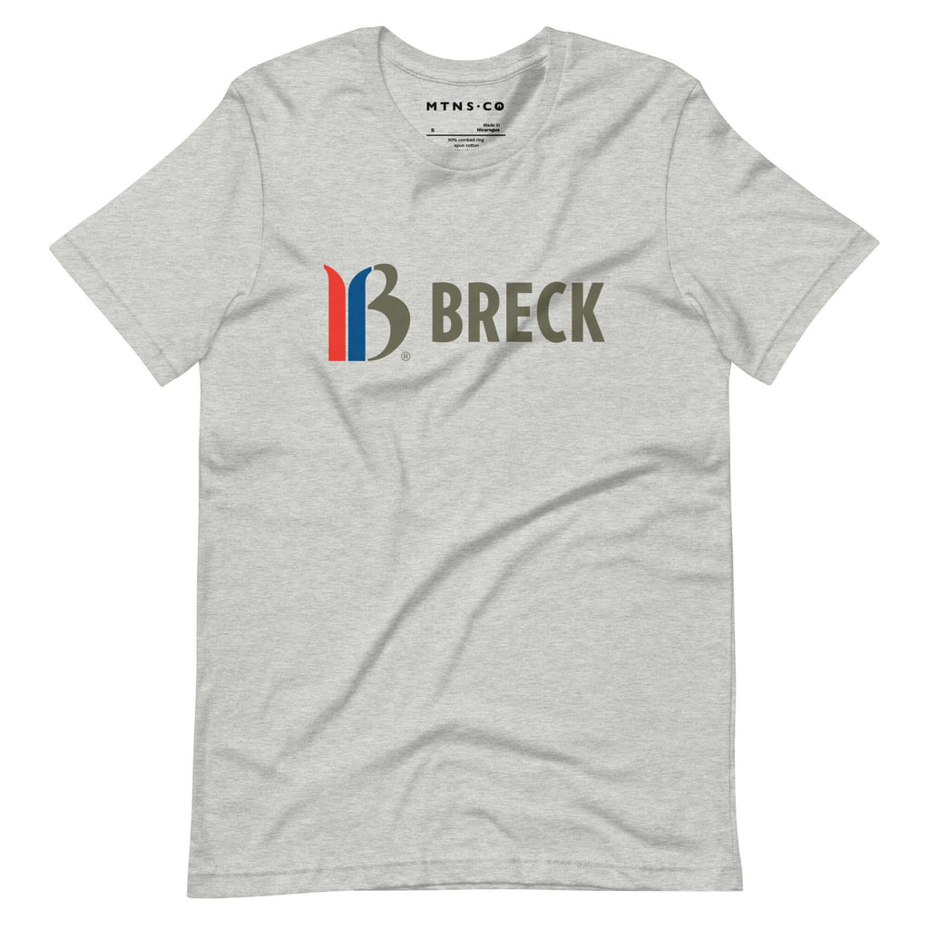 Breckenridge T-shirt featuring Mtns Co logo, official licensed ski resort apparel, perfect for outdoor adventures.