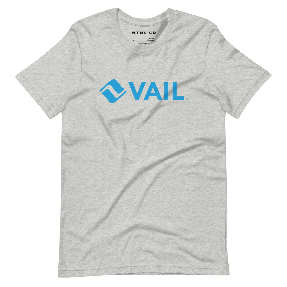 Vail T-Shirt from Mtns Co featuring official logo, perfect for ski resort enthusiasts.