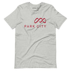 Park City T-Shirt featuring Mtns Co logo, official licensed ski resort apparel with a modern design.