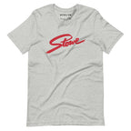 Stowe T-Shirt from Mtns Co, official licensed ski resort apparel featuring a red logo on soft fabric.