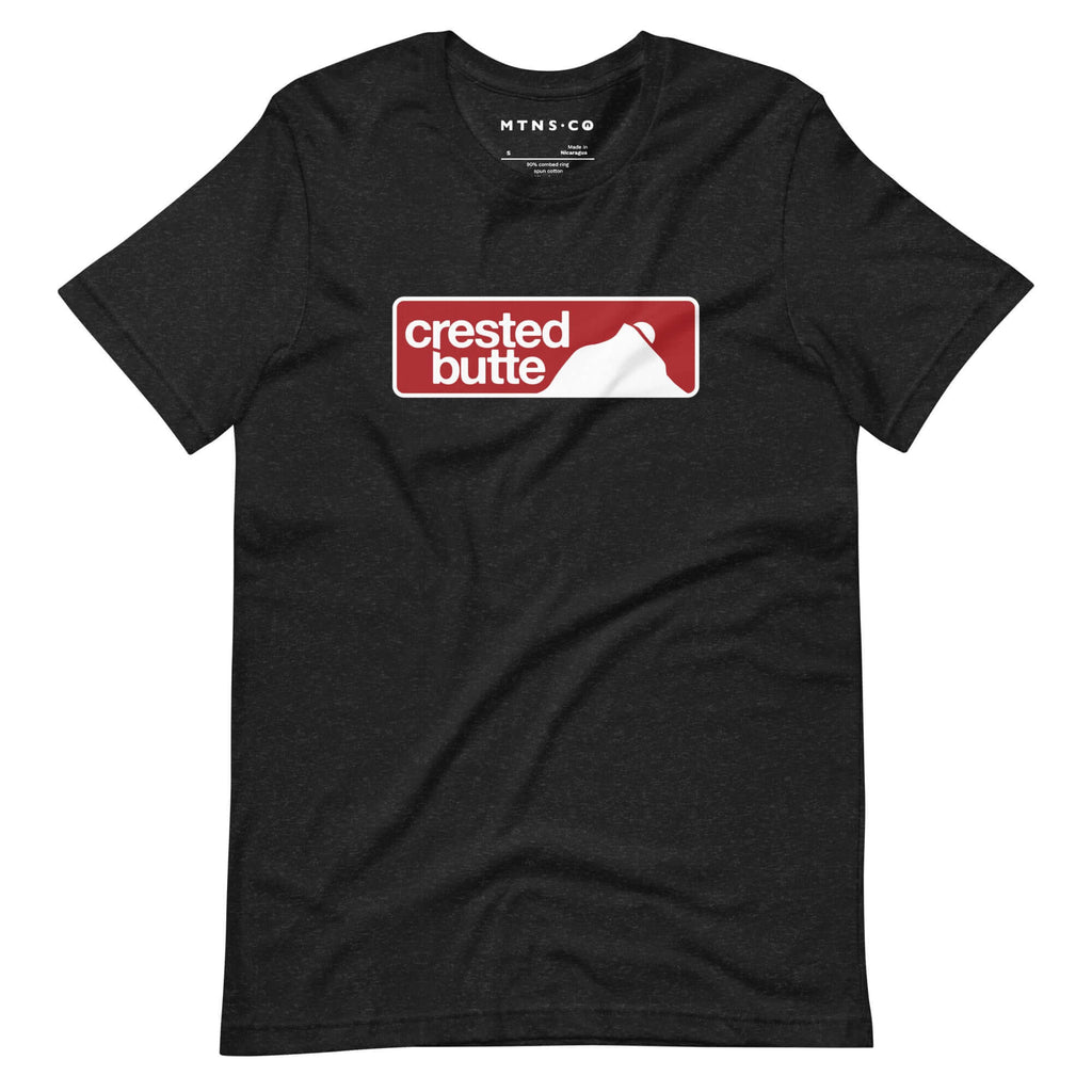Crested Butte T-Shirt from Mtns Co featuring official logo on a soft, premium fabric, perfect for outdoor adventures.