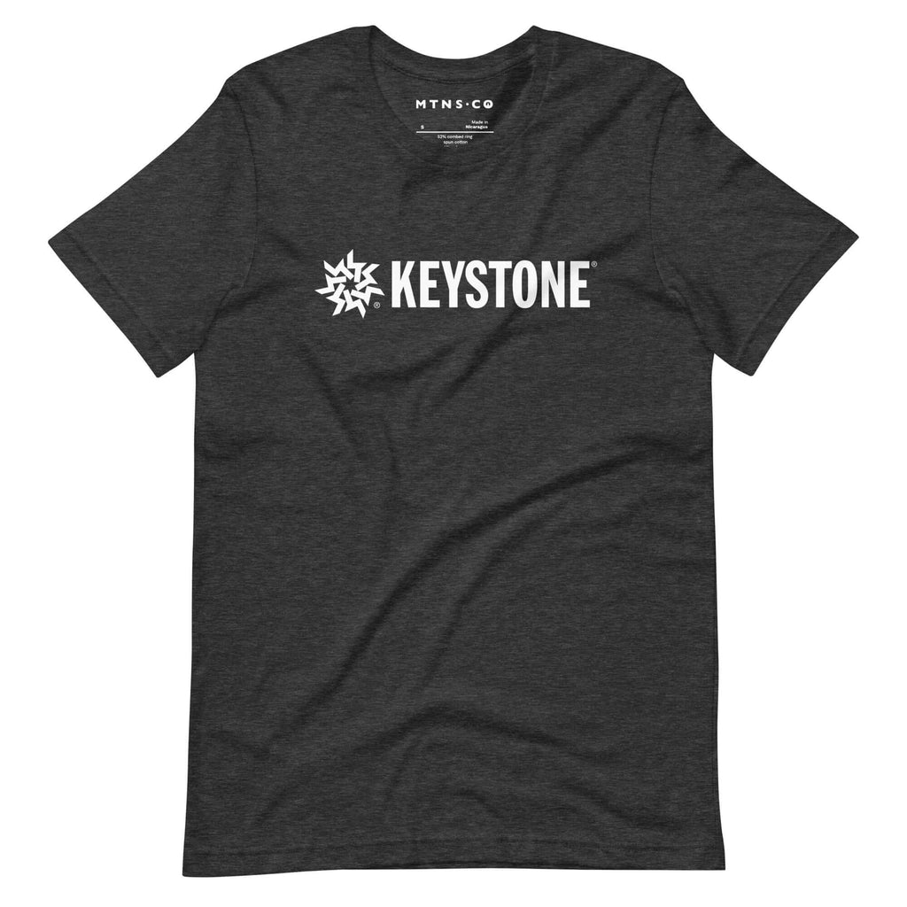 Official Keystone T-Shirt from Mtns Co, showcasing the iconic logo on a premium, soft fabric tee.
