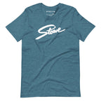 Stowe T-Shirt from Mtns Co featuring official ski resort apparel and trail map logo design.