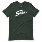 Stowe T-Shirt from Mtns Co, official licensed ski resort apparel featuring the Stowe trail map logo.