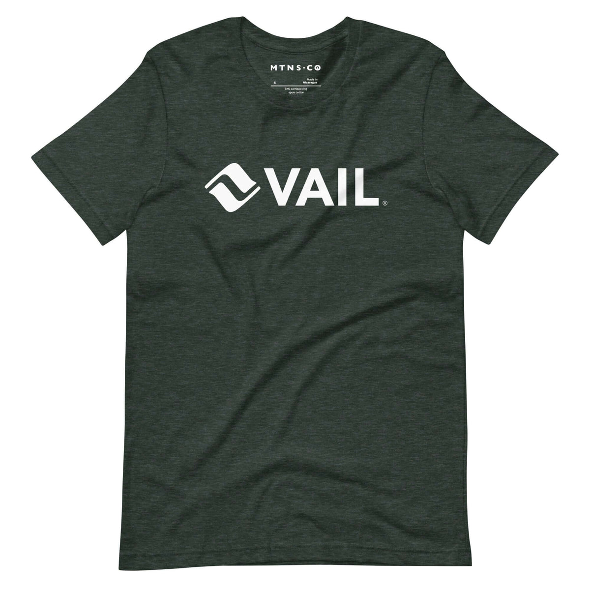 Vail T-Shirt from Mtns Co, featuring the official licensed ski resort apparel and Trail Map Logo design.