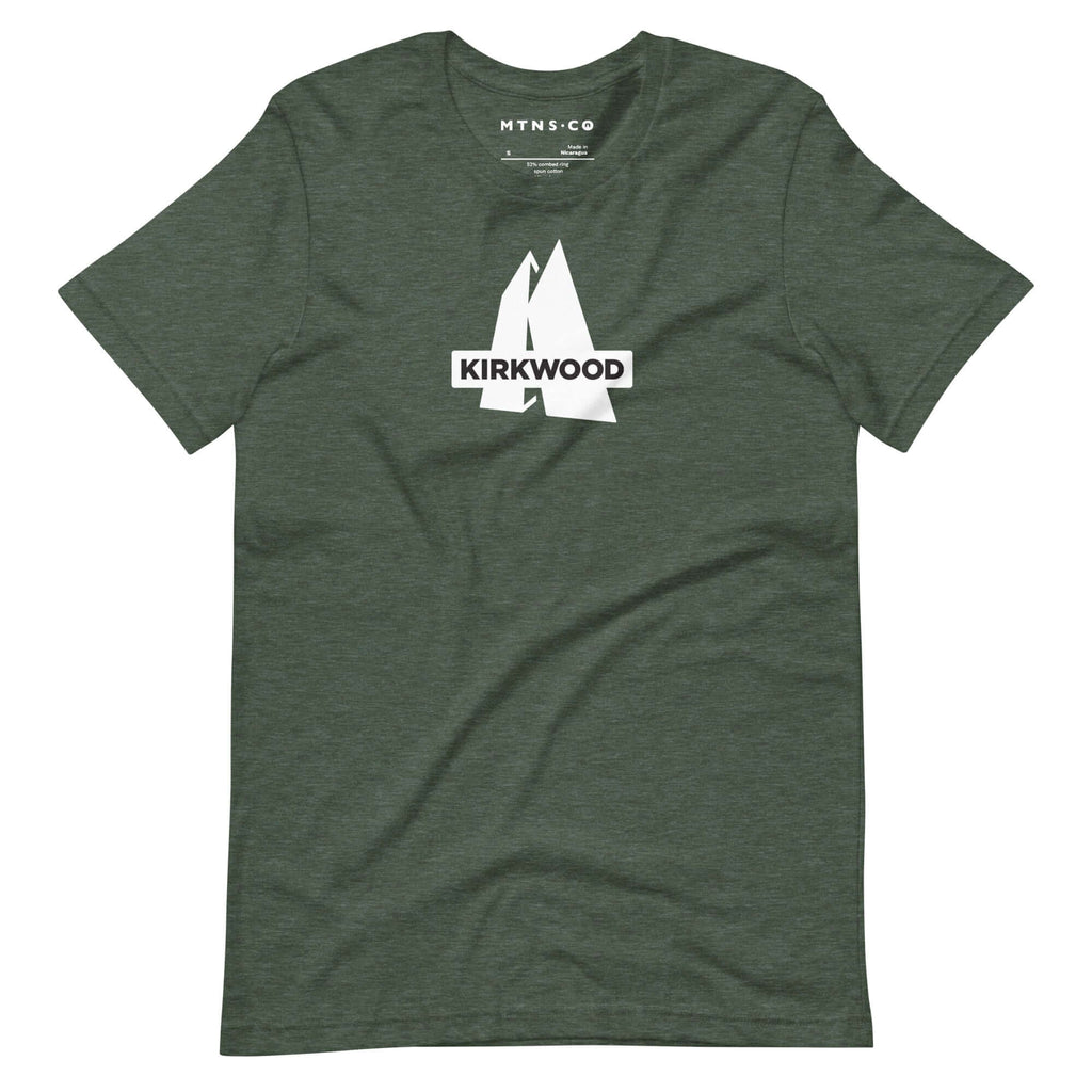 Kirkwood T-Shirt featuring the official Breckenridge Ski Resort logo by Mtns Co, soft, unisex fit, ideal for adventure.