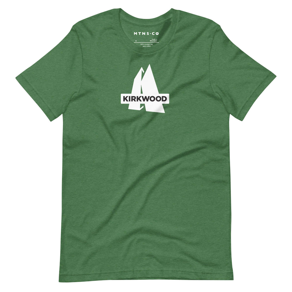 Kirkwood T-Shirt in green featuring the MTNS CO logo and official Breckenridge Ski Resort design.