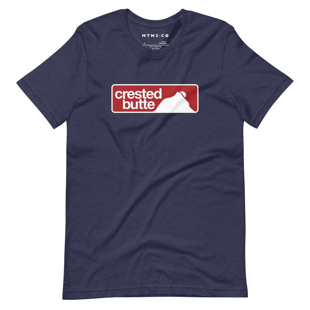 Crested Butte T-Shirt by Mtns Co featuring official ski resort logo and fitted design.
