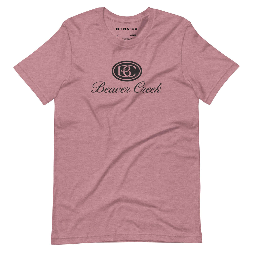 Beaver Creek T-Shirt by Mtns Co featuring official ski resort logo on a soft, unisex fit tee.