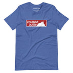 Crested Butte T-Shirt featuring Mtns Co logo in athletic blue, premium unisex ski resort apparel.