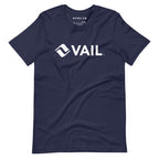 Vail T-Shirt by Mtns Co, official licensed ski resort apparel featuring the Vail Trail Map Logo.