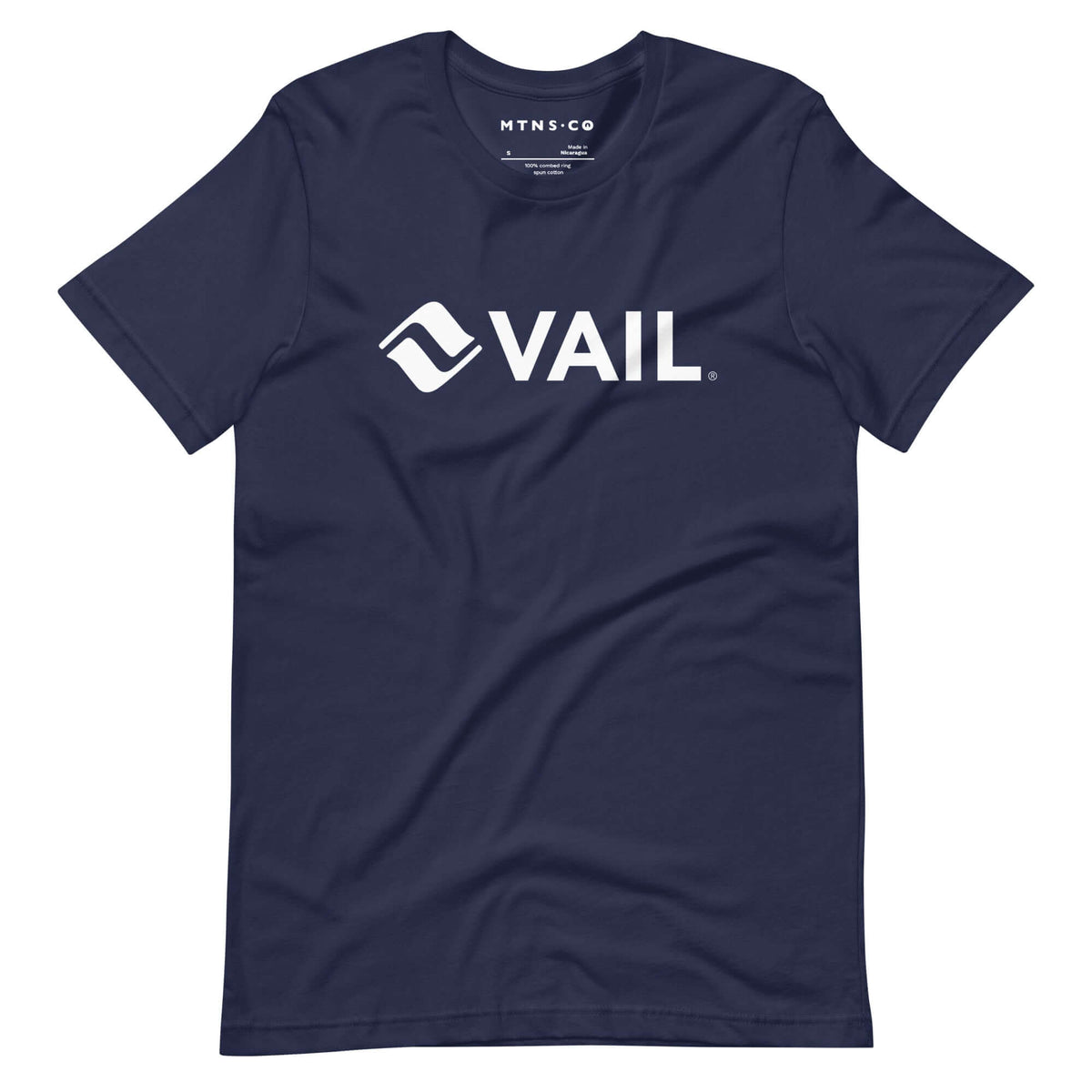 Vail T-Shirt by Mtns Co, official licensed ski resort apparel featuring the Vail Trail Map Logo.
