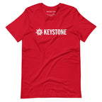 Keystone T-Shirt by Mtns Co, official licensed ski resort apparel, red fabric showcasing the Trail Map Logo.