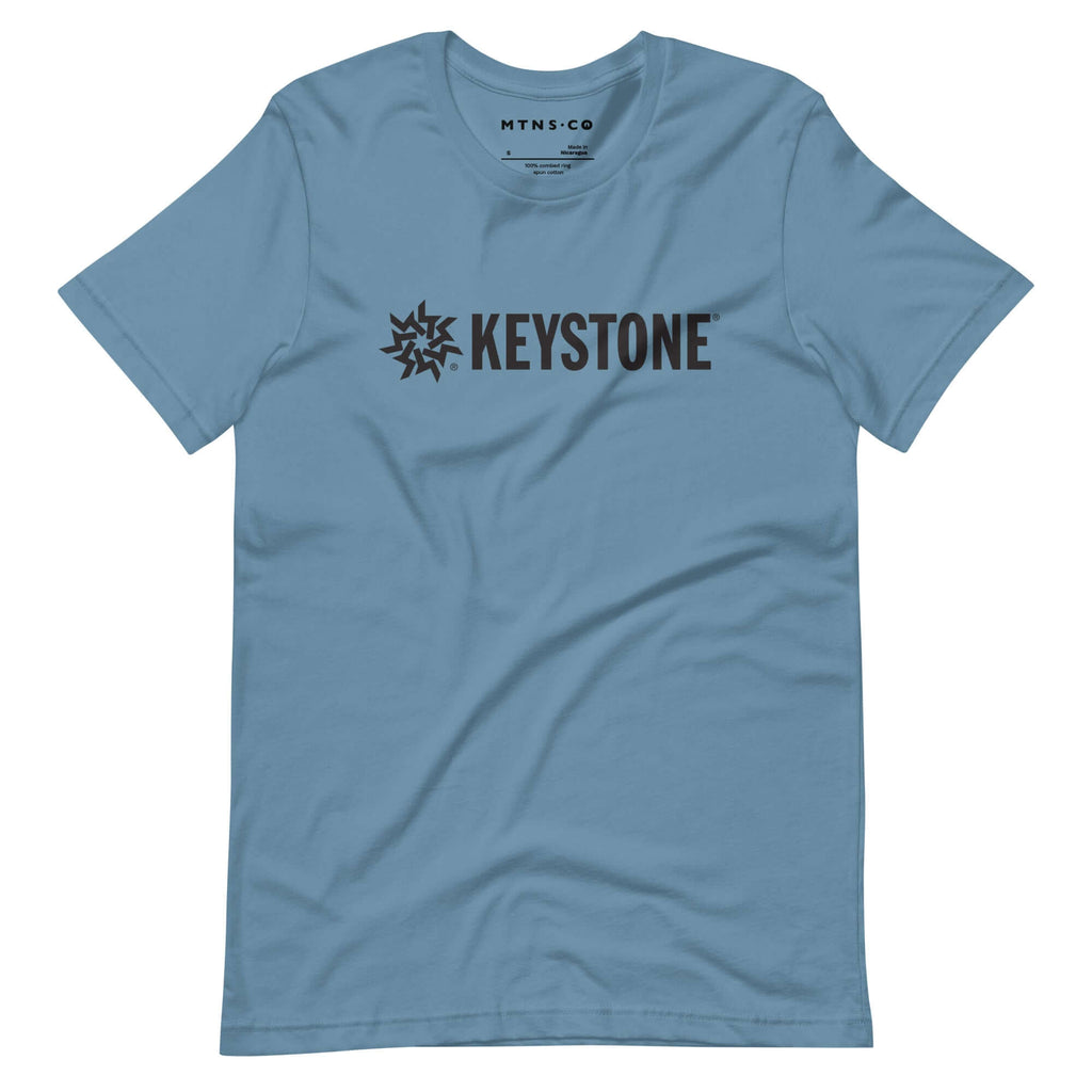 Keystone T-Shirt by Mtns Co featuring official ski resort logo on soft fabric for men and women.