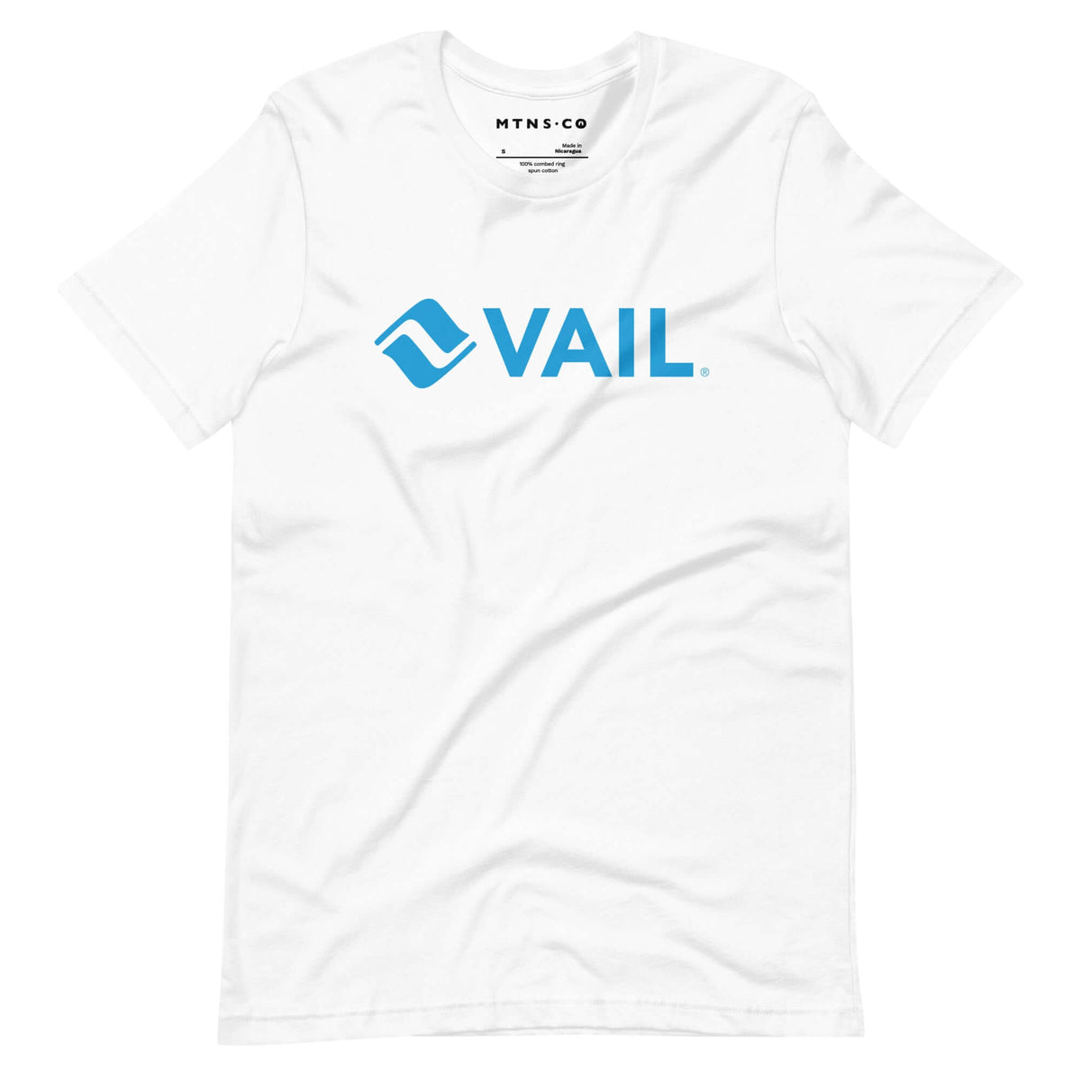 Vail T-Shirt featuring the official MTNS CO Trail Map Logo, perfect for a stylish and comfortable look.