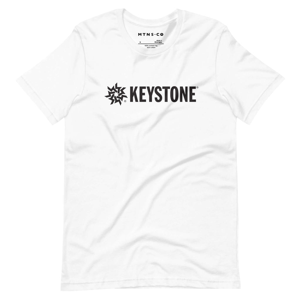 Keystone T-Shirt from Mtns Co featuring official ski resort logo on soft cotton-polyester blend fabric.