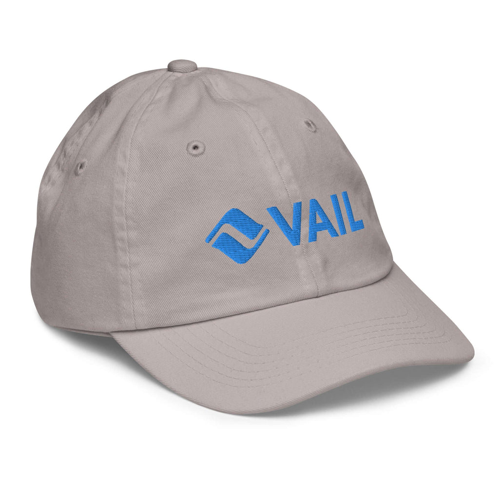 Vail Youth Baseball Cap by Mtns Co, official licensed ski resort apparel, featuring Trail Map Logo design.