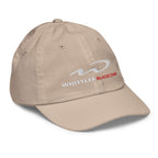 Whistler Blackcomb Youth Baseball Cap by Mtns Co, featuring the Trail Map Logo, perfect for kids' outdoor activities.