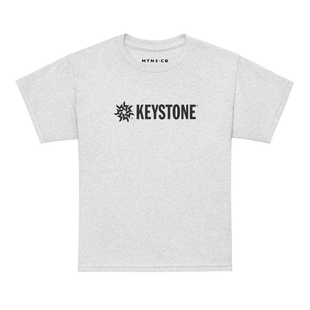 Keystone Youth T-Shirt featuring Mtns Co Trail Map Logo, perfect unisex fit for kids, official licensed ski resort apparel.