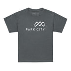 Park City Youth T-Shirt by Mtns Co, official licensed ski resort apparel featuring the Park City trail map logo.