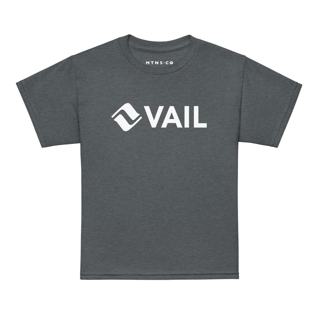 Vail Youth T-Shirt by Mtns Co, official licensed ski resort apparel featuring a stylish design and comfortable fit.