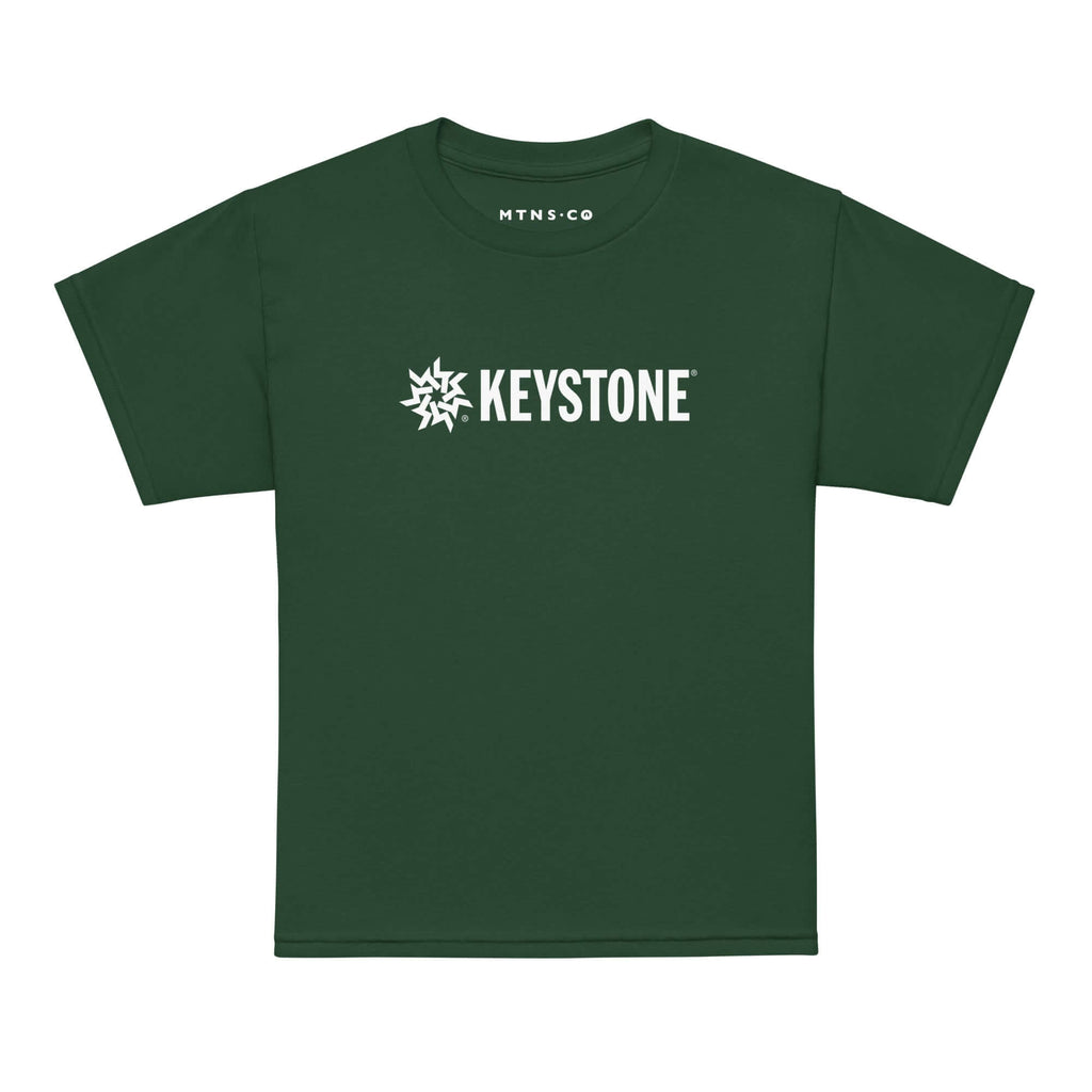 Keystone Youth T-Shirt from Mtns Co, official licensed ski resort apparel featuring trail map logo.