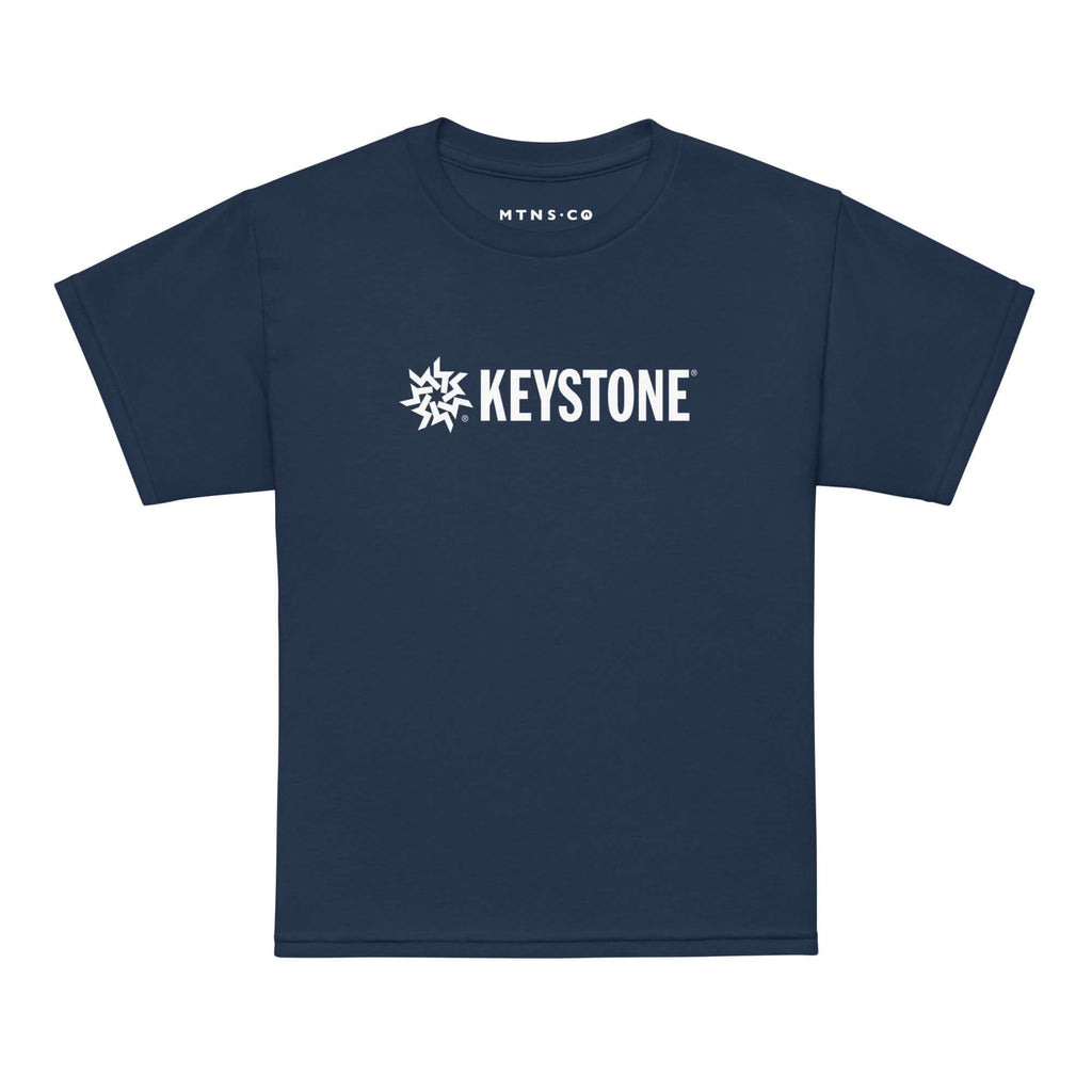 Keystone Youth T-Shirt by Mtns Co, featuring the official Keystone trail map logo on premium cotton fabric.