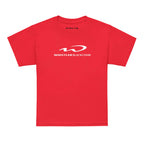 Whistler Blackcomb Youth T-Shirt in red by Mtns Co, featuring a trail map logo and premium soft fabric for kids.