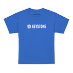 Keystone Youth T-Shirt by Mtns Co, featuring the official trail map logo in blue, perfect for kids who love Keystone.