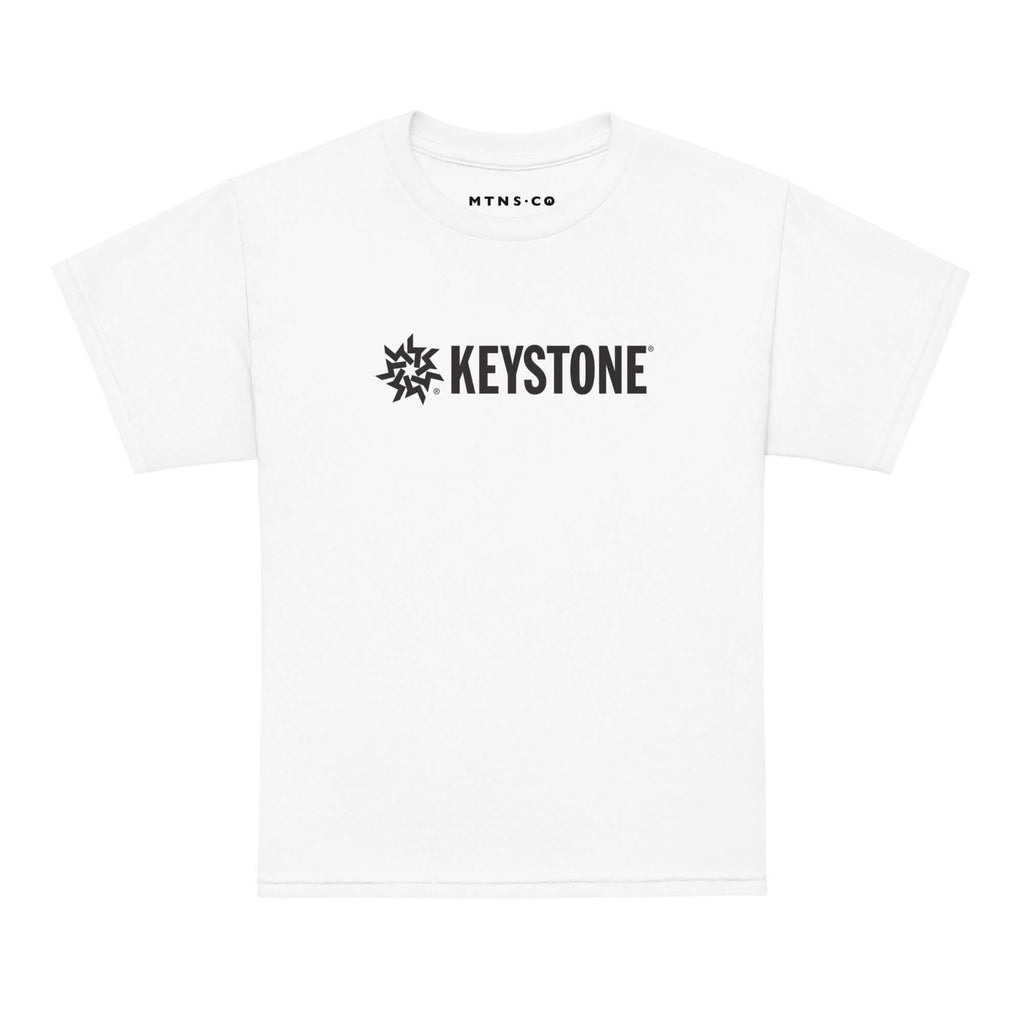 Keystone Youth T-Shirt featuring Mtns Co Trail Map Logo, perfect for showing love for Keystone ski resort.