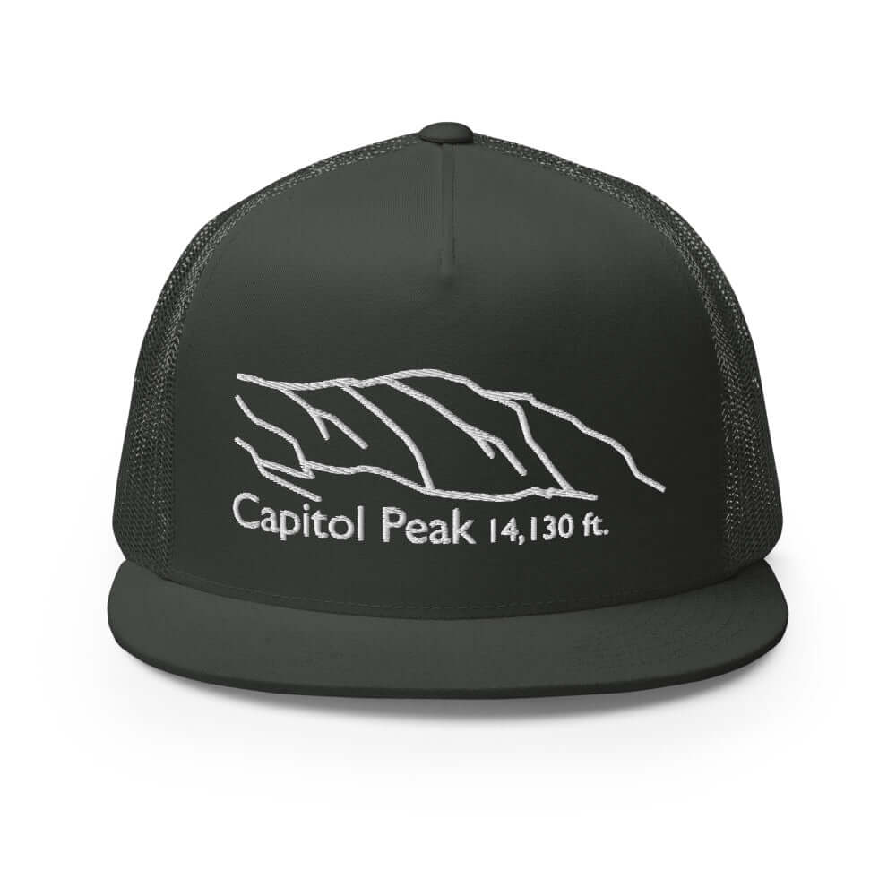 Capitol Peak Fourteener 5-Panel Mesh Trucker Hat – Mtns Co