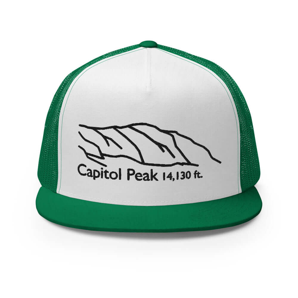Capitol Peak Fourteener 5-Panel Mesh Trucker Hat – Mtns Co