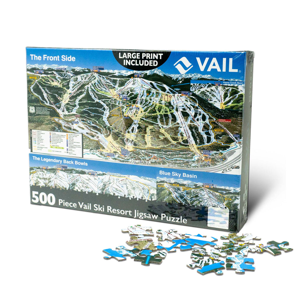 Ski Resort Trail Map Jigsaw Puzzles 1000 and 500 Pieces Mtns Co