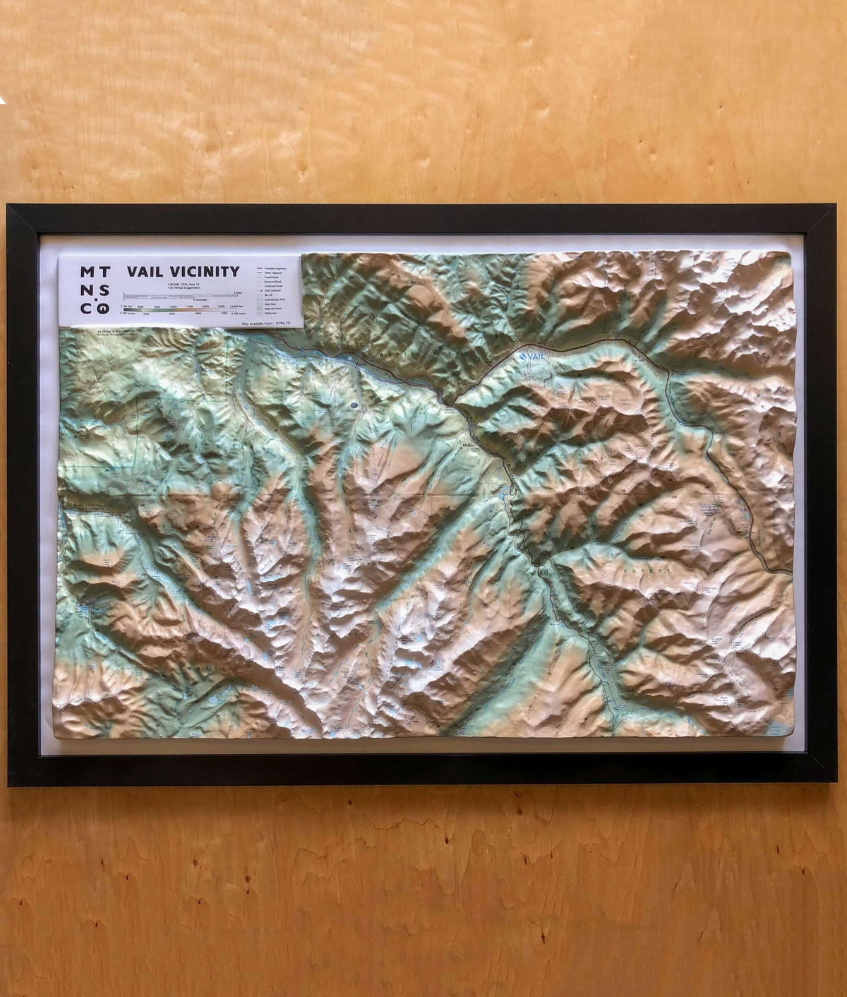 Vail Area Raised Relief Topo Map – Mtns Co