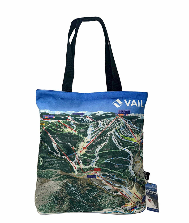 Vail Ski Resort Trail Map Tote Bag | Double Sided