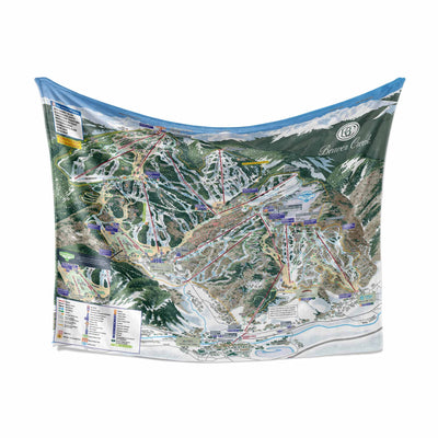 Beaver Creek Blanket | Ski Resort Trail Map Throw Blanket