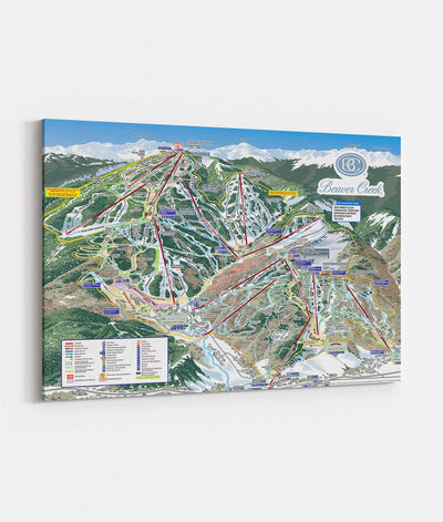 Beaver Creek Ski Resort Trail Map | Canvas Poster