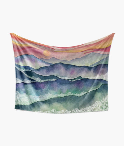 Blue Ridge Mountains Blanket | Fleece Throw Blanket
