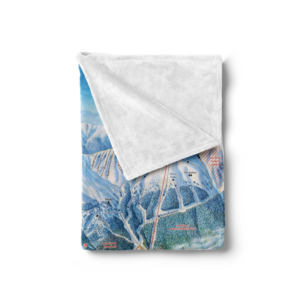 Breckenridge Blanket | Ski Resort Trail Map Fleece Throw Blanket
