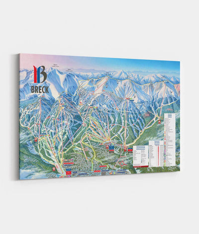Breckenridge Ski Resort Trail Map | Canvas Poster