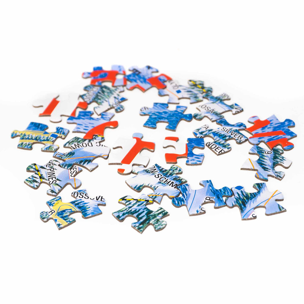 Heavenly Ski Resort Jigsaw Puzzle – 1000 Pieces pieces showcasing official ski trail map design by Mtns Co.