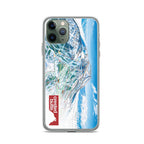 Crested Butte Trail Map iPhone Case featuring the official trail map design and Mtns Co logo.