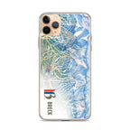 Breckenridge Trail Map iPhone Case featuring official trails and Mtns Co branding, stylish protection for your phone.
